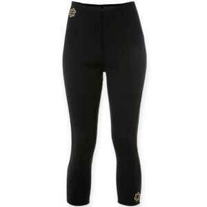 Zaggora NWT Size XS Neoprene Cropped Active Pants Slimming Leggings Black Logo